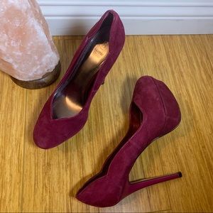 Maroon pumps